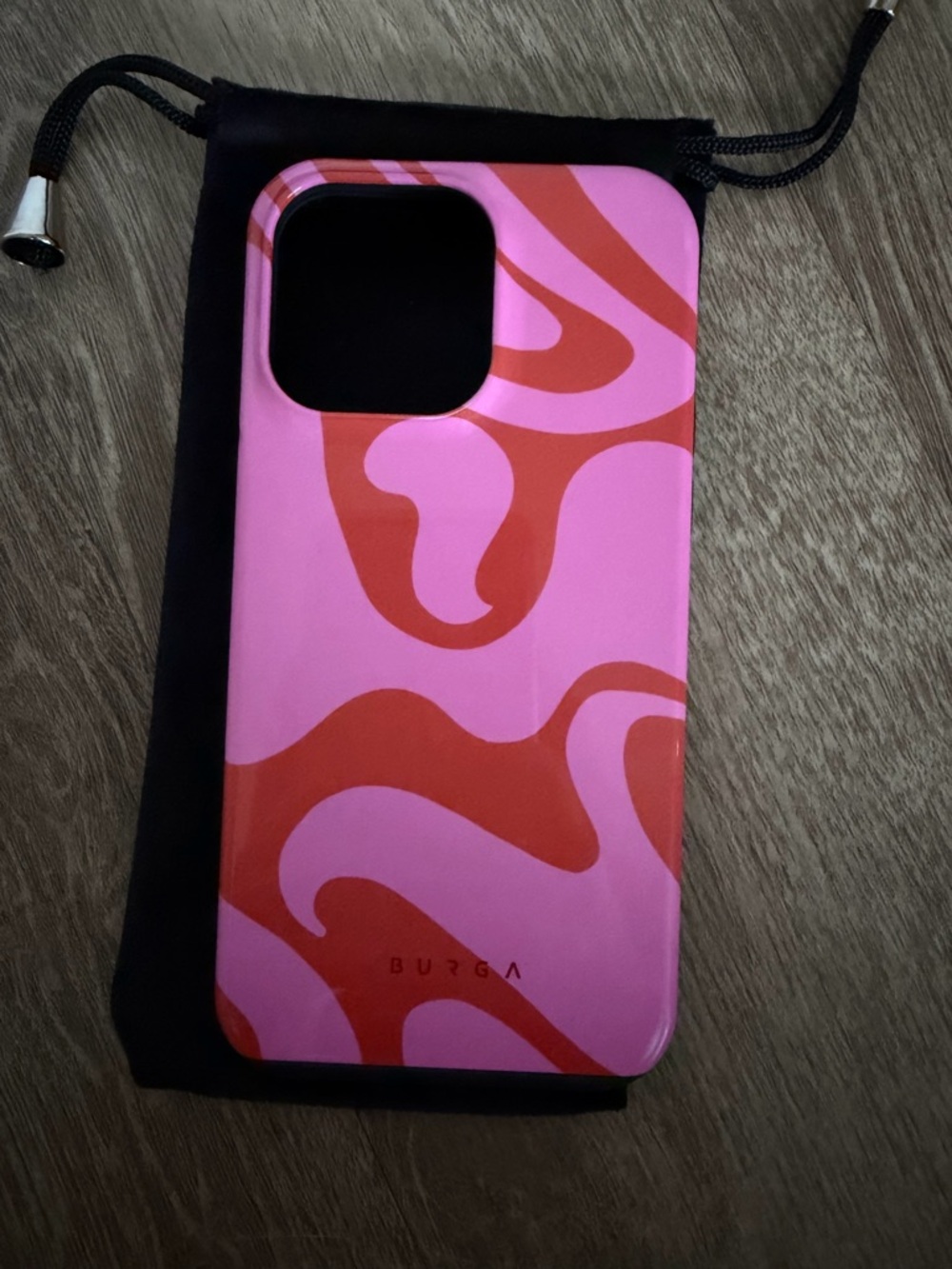 Burga Pink & Red Abstract Pattern iPhone 14 Pro Max Case